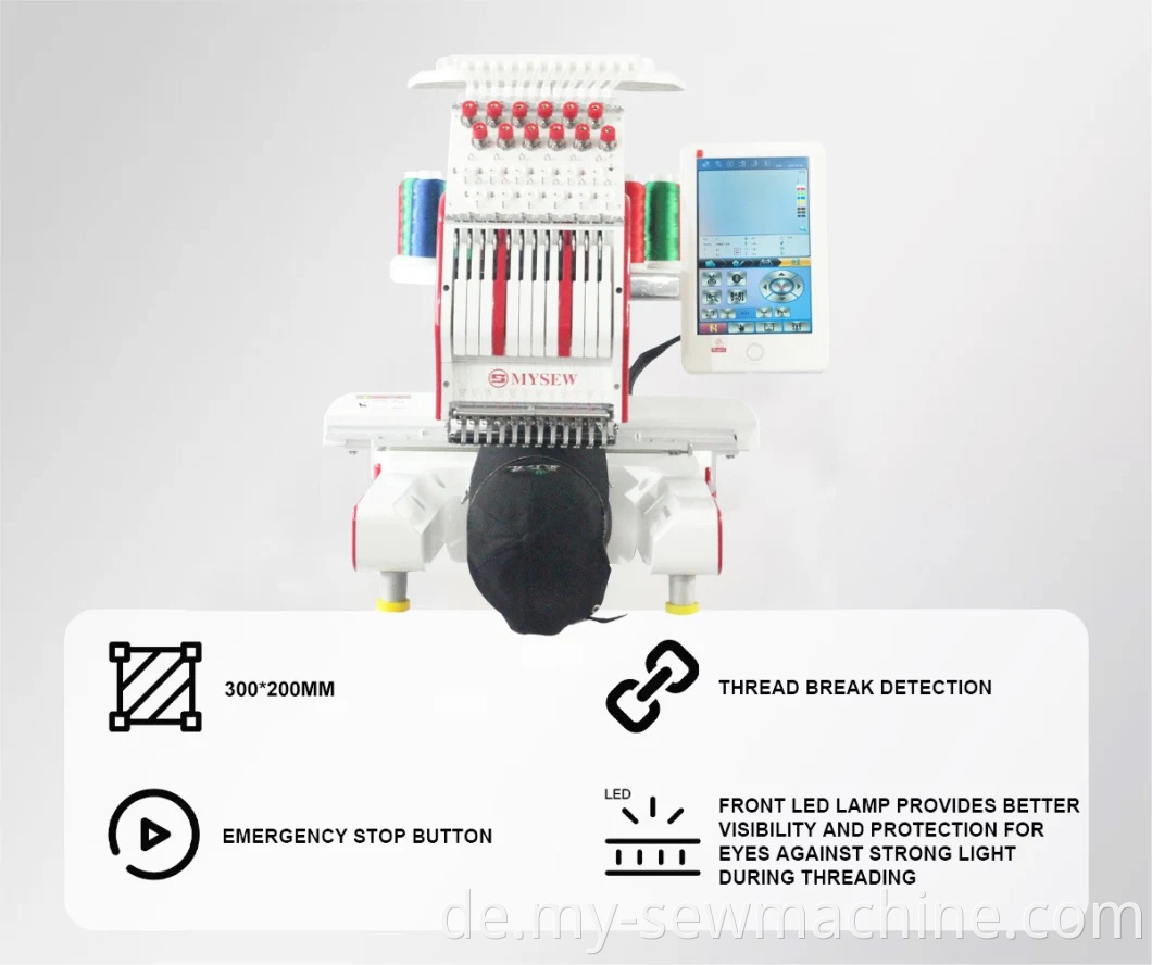 MyS1201N Computer Single Head Industrial Computerized Cap Stickmaschine